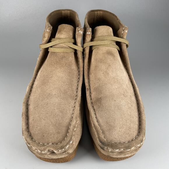 Clarks Collection Wallabee Men\'s 10.5 W Tan Suede Casual Chukka Ankle Boots GUC main image 6